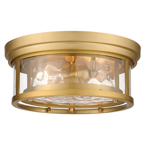 Clarion Olde Brass Flush Mount by Z-Lite