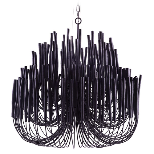 Tilda Large Chandelier in Black Stained Wood & Black by Arteriors Home