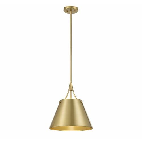 Willis 14-Inch Pendant in Warm Brass by Savoy House