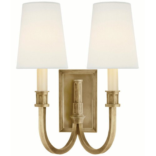 Visual Comfort Signature Collection Thomas O'brien Modern Library Hand-Rubbed Antique Brass Sconce