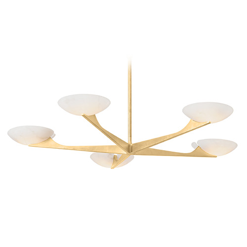 Corbett Lighting Malachite Vintage Gold Leaf Chandelier