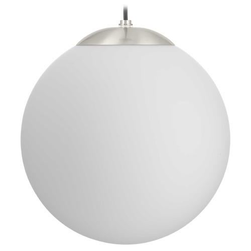 Progress Lighting Progress Lighting Atwell Brushed Nickel Pendant Light with Globe Shade P500463-009