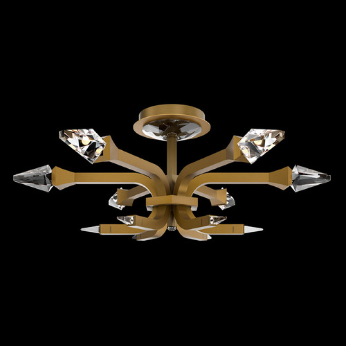 Schonbek Beyond Plumeria Aged Brass LED Semi-Flushmount Light
