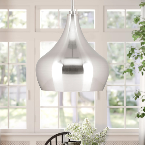 Kiss LED Brushed Nickel LED Mini Pendant by Progress Lighting