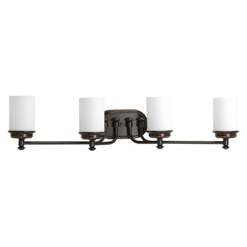 Glide 4-Light Bath Light in Rubbed Bronze by Progress Lighting