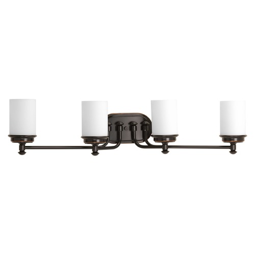 Progress Lighting Glide 4-Light Bath Light in Rubbed Bronze by Progress Lighting P300015-139