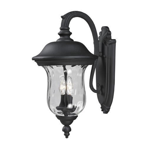 Armstrong Black Outdoor Wall Light by Z-Lite