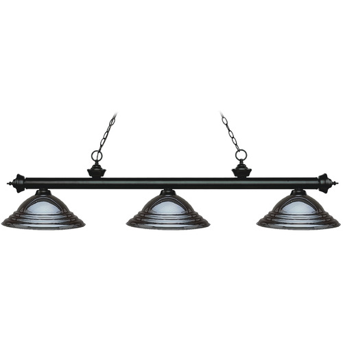Riviera Matte Black Billiard Light by Z-Lite