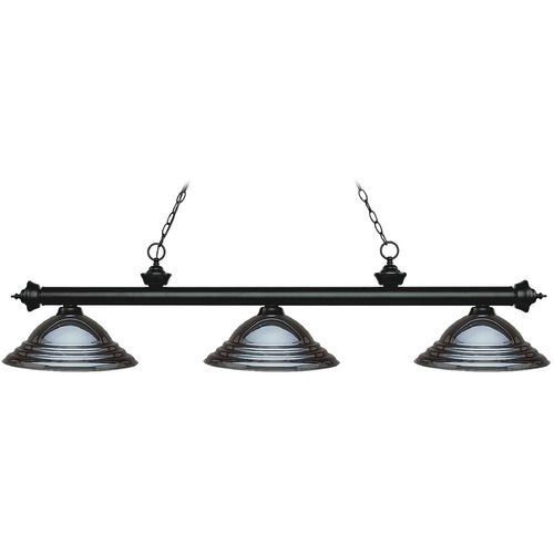 Z-Lite Riviera Matte Black Billiard Light by Z-Lite 200-3MB-SGM