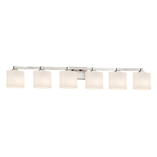 Justice Design Group Regency Brushed Nickel Bathroom Light