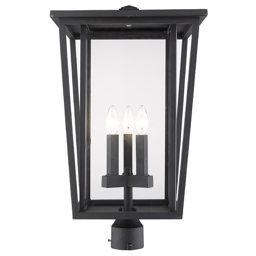 Z-Lite Seoul Black Post Light by Z-Lite 571PHXLR-BK