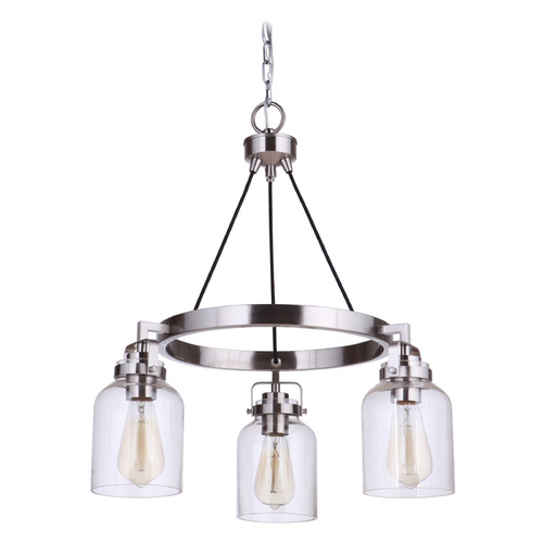 Craftmade Lighting Foxwood Brushed Polished Nickel Chandelier by Craftmade Lighting 53623-BNK