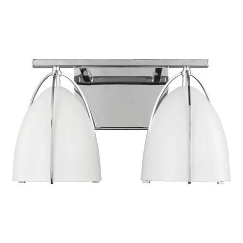 Norman 15-Inch Vanity Light in Chrome by Visual Comfort Studio