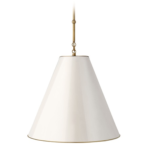Thomas OBrien Goodman Pendant in Antique Brass by Visual Comfort Signature