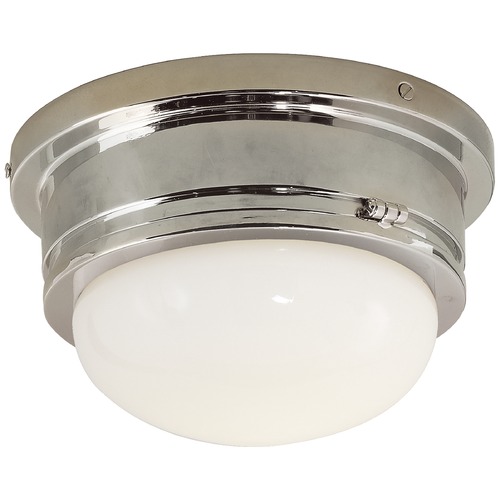 E.F. Chapman Marine Flush Mount in Polished Nickel by Visual Comfort Signature