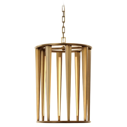 Visual Comfort Signature Collection Thomas OBrien Galahad Medium Lantern in Brass by Visual Comfort Signature TOB5718HAB