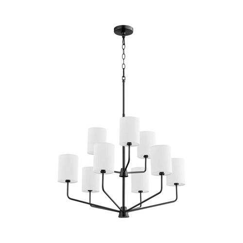 Quorum Lighting Harmony 9-Light Chandelier in Matte Black by Quorum Lighting 657-9-59