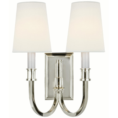 Visual Comfort Signature Collection Thomas O'brien Modern Library Polished Nickel Sconce