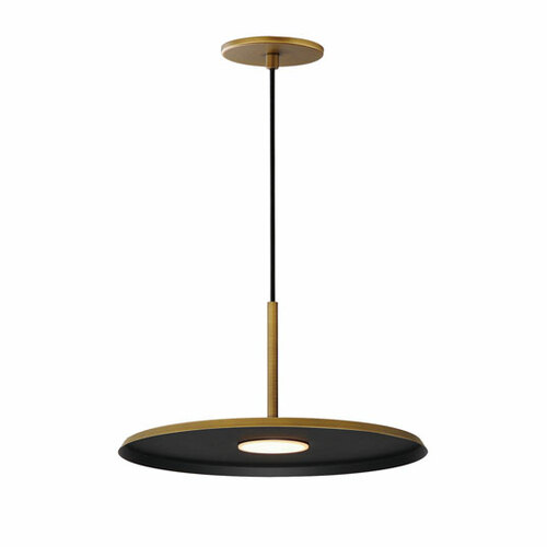 Berliner 14-Inch LED Pendant in Antique Brass by ET2 Lighting