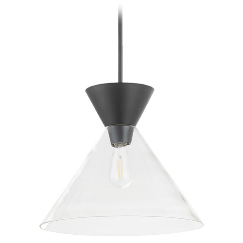 Beldar Matte Black Pendant by Quorum Lighting
