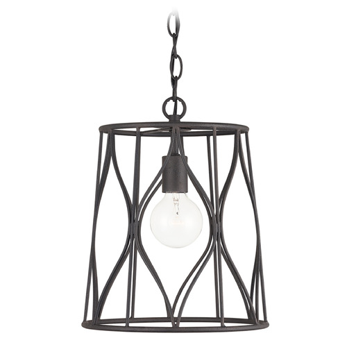Capital Lighting Quill 11-Inch Cage Pendant in Rustic Iron by Capital Lighting 9F368A