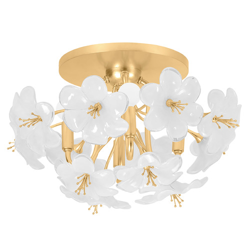 Corbett Lighting Corbett Lighting Hygea Gold Leaf LED Flushmount Light 367-04-GL