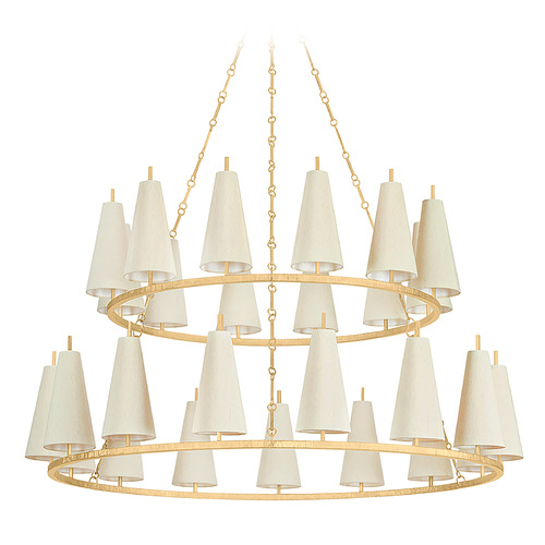 Corbett Lighting Tirana Vintage Gold Leaf Chandelier
