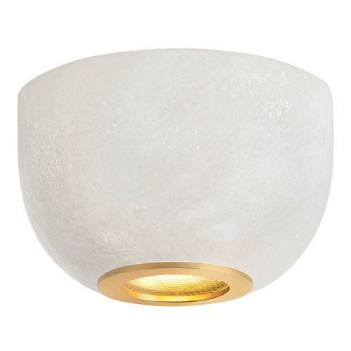 Hudson Valley Lighting Bains Corner Aged Brass LED Flushmount Light