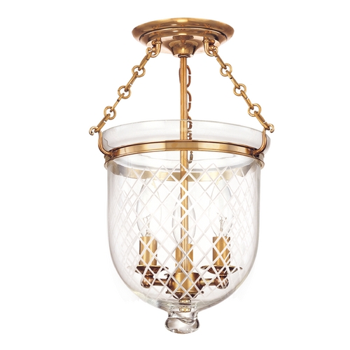 Hudson Valley Lighting Hampton Semi-Flush Mount in Aged Brass by Hudson Valley Lighting 251-AGB-C2