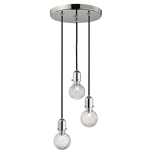 Hudson Valley Lighting Marlow 3-Light Multi-Light Pendant in Polished Nickel by Hudson Valley Lighting 1103-PN