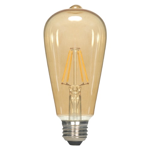 Satco Lighting 2.5W ST19 LED Transparent Amber Medium Base 2000K 120V Dimmable by Satco Lighting S9577