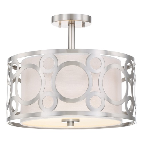 Filigree Brushed Nickel Semi-Flush Mount by Nuvo Lighting