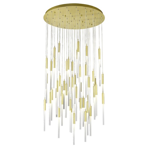 Main St. 51-Light Brushed Brass LED Multi-Light Pendant by Avenue Lighting