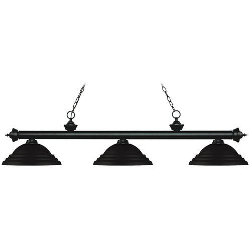 Riviera Matte Black Billiard Light by Z-Lite