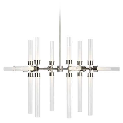 Visual Comfort Modern Collection Linger 18-Light LED Chandelier in Nickel by Visual Comfort Modern 700LNG18N-LED930