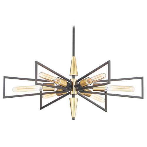 Maxim Lighting Wings Black & Satin Brass Chandelier