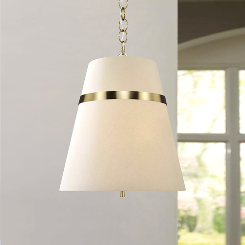 Alexa Hampton Cordtlandt 18-Inch Burnished Brass Pendant by Visual Comfort Studio