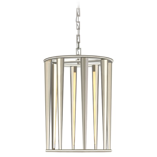 Visual Comfort Signature Collection Thomas OBrien Galahad Medium Lantern in Nickel by Visual Comfort Signature TOB5718PN