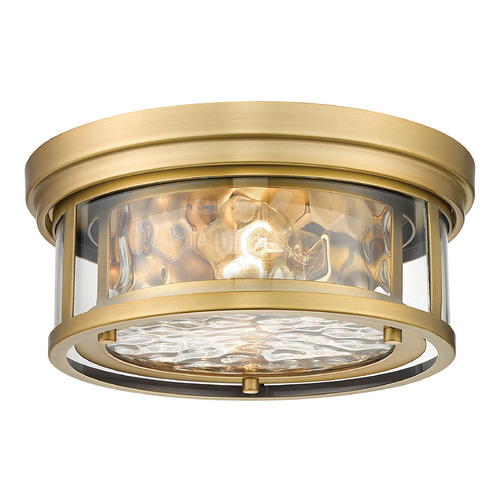 Z-Lite Clarion Rubbed Brass Flush Mount by Z-Lite 493F2-RB