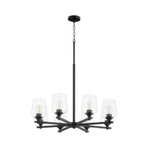 Veno 8-Light Chandelier in Matte Black by Quorum Lighting