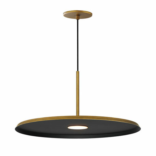 Berliner 20-Inch LED Pendant in Antique Brass by ET2 Lighting