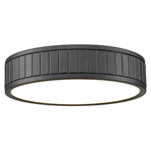 Z-Lite Madison Matte Black LED Flushmount Light