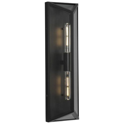 Progress Lighting Point Dume 2-Light Matte Black Wall Lantern