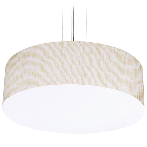 Afx Lighting Anton Satin Nickel LED Pendant Light with Drum Shade