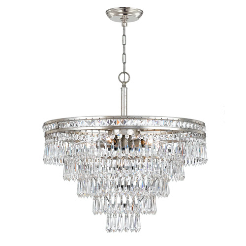 Mercer 20-Inch Chandelier in Olde Silver by Crystorama Lighting