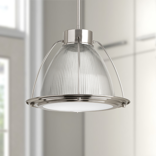 Coastal LED Pendant in Brushed Nickel by Progress Lighting