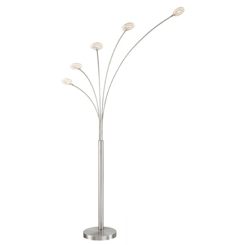 Zale Brushed Nickel LED Arc Lamp by Lite Source Lighting
