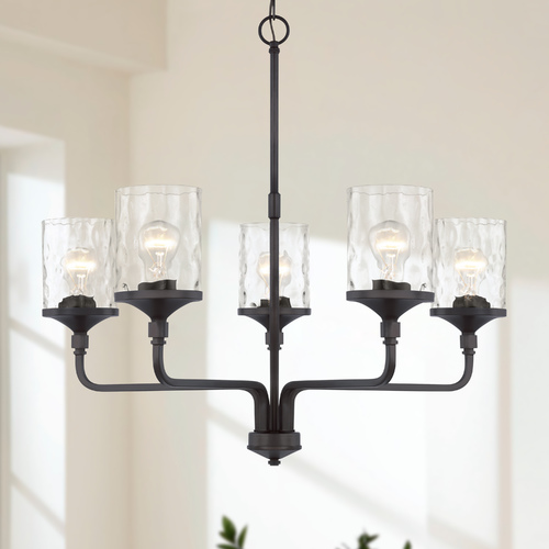 Colton 28-Inch Chandelier in Matte Black by HomePlace by Capital Lighting