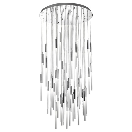 Main St. 51-Light Polished Nickel LED Multi-Light Pendant by Avenue Lighting