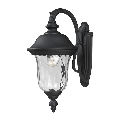 Armstrong Black Outdoor Wall Light by Z-Lite